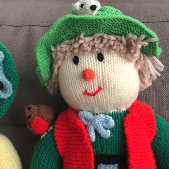 Hand Made Knit Scarecrow & Farm Girl Doll 16” designed by Jean Greenhowe - Picture 6 of 10